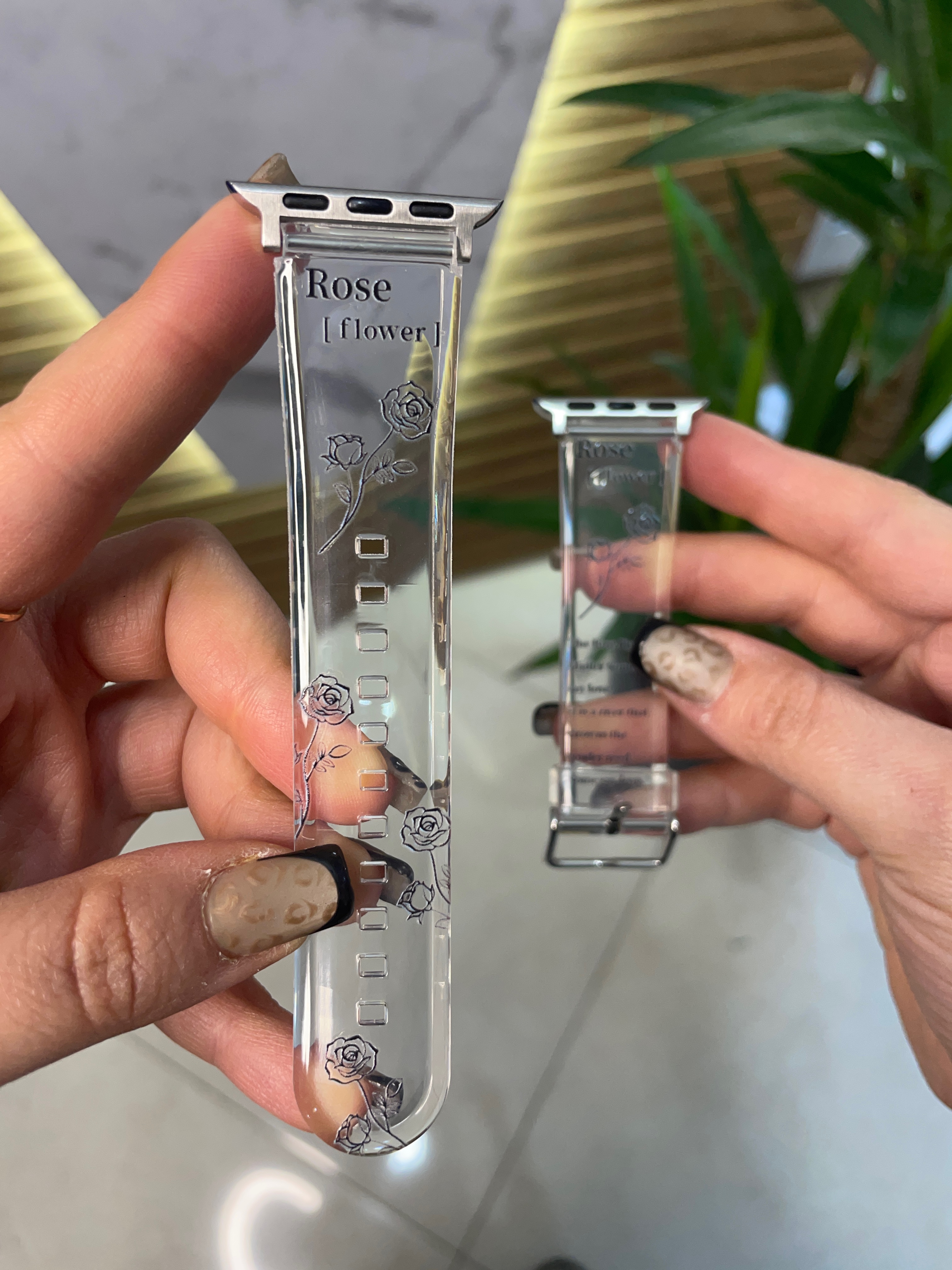 بند اپل واچ مدل rose شفاف BA1010