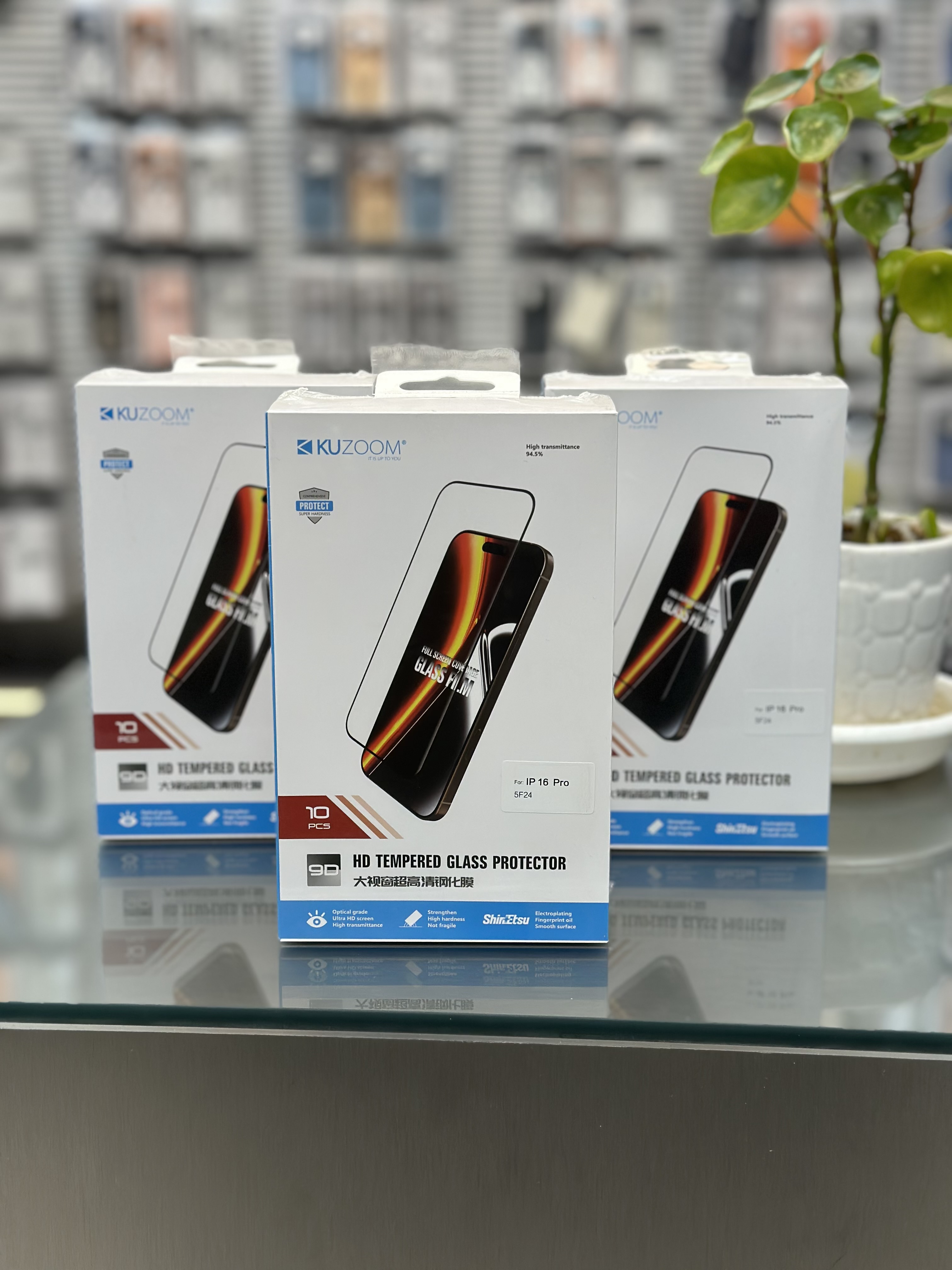 گلس شفاف HD پک ۱۰ عددی (اقتصادی) AG1001 Kuzoom